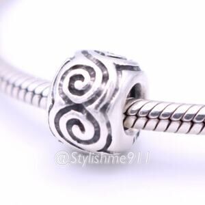 Authentic PANDORA Retired Large Swirls Charm - 790228